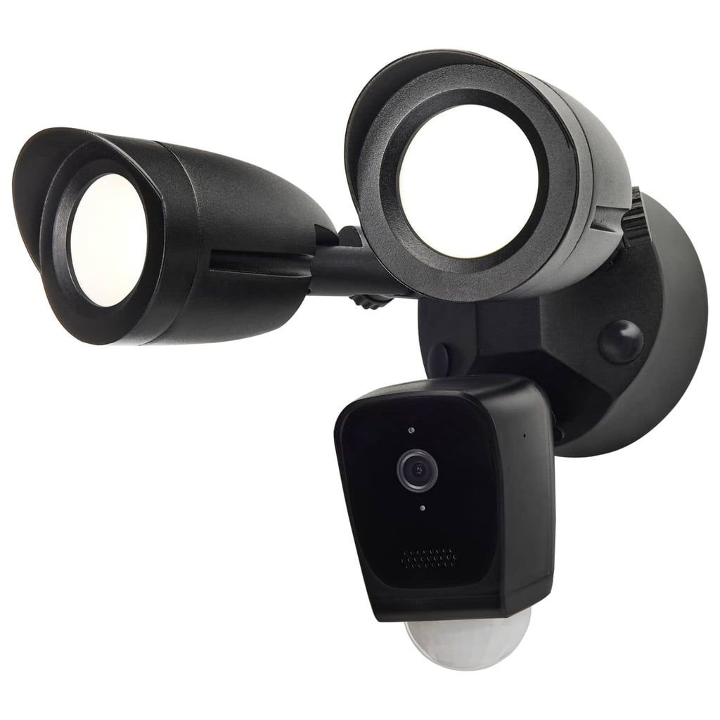 Bullet Security Light 3000K With Camera in Black Finish