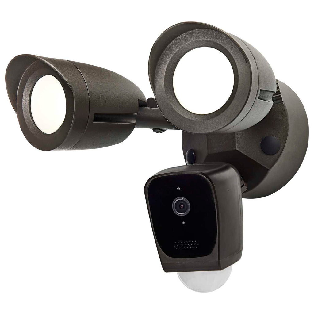 Bullet Security Light With Camera in Bronze Finish