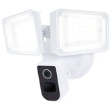 Rect Security Light With Camera in White Finish