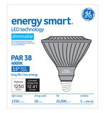 GE 20w PAR38 LED Bulb Dimmable Spot 1250Lm Cool White lamp - BulbAmerica