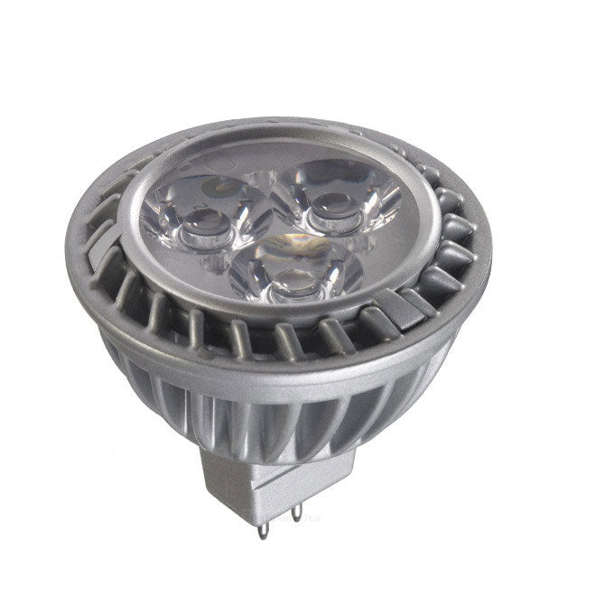 GE 7w MR16 LED Bulb Warm White Narrow Flood 440Lm Silver lamp