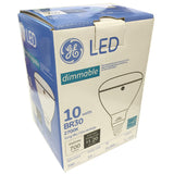 GE 10w 120v BR30 2700k Frosted White E26 LED Light Bulb - BulbAmerica