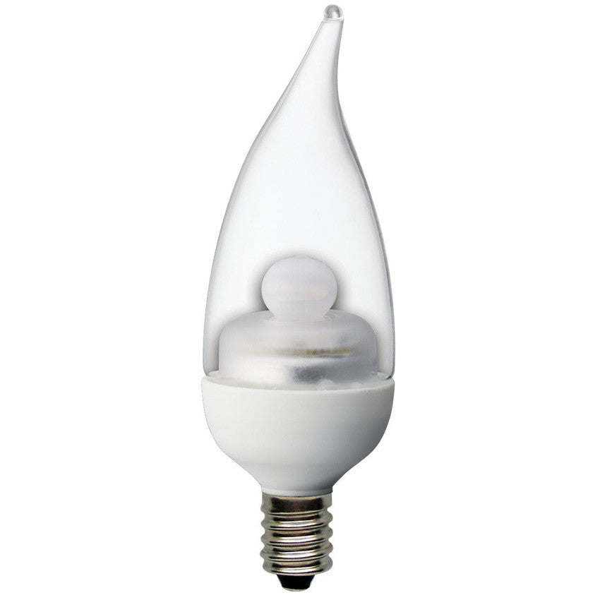Ge 2w 120v Flame Clear E12 2900k Candelabra LED Light Bulb