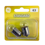 2PK - GE 63 - 4w 12v G6 BA15s Automotive Miniature Bulbs