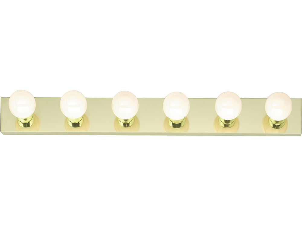 Nuvo 6-Light 36" Bathroom Vanity Light w/ Polished Brass Finish