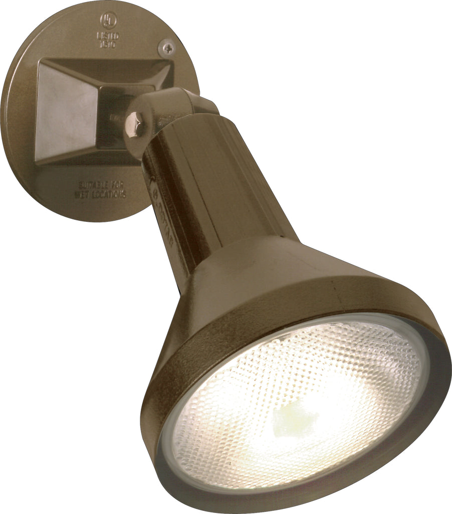 Nuvo 1-Light 8" Outdoor Flood Light w/ Adjustable Swivel in Bronze Finish