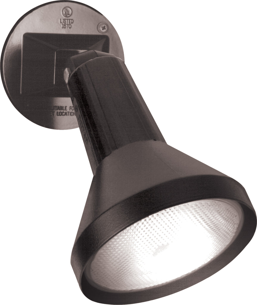 Nuvo 1-Light 8" Outdoor Flood Light w/ Adjustable Swivel in Black Finish