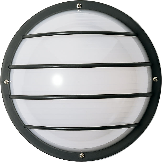 Nuvo 1-Light 10" Round Cage Wall Fixture Polysynthetic Body & Lens