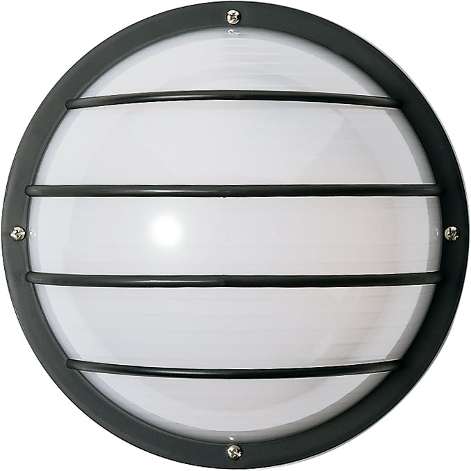Nuvo 2-Light CFL 10" Round Cage Wall Fixture 9w Twin Tube INCL in Black Finish