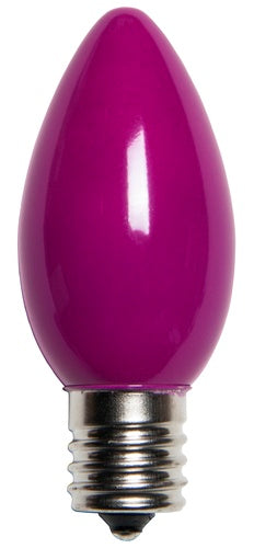 25 Bulbs - C9 Opaque Purple, 7 Watt lamp