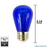 SUNLITE 1.7w 120v Sign S14 30LED E26 Blue LED Light Bulb - BulbAmerica