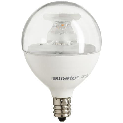 SUNLITE 5W G16.5 GLOBE LED Dimmable Warm White E12 Candelabra Base Bulb