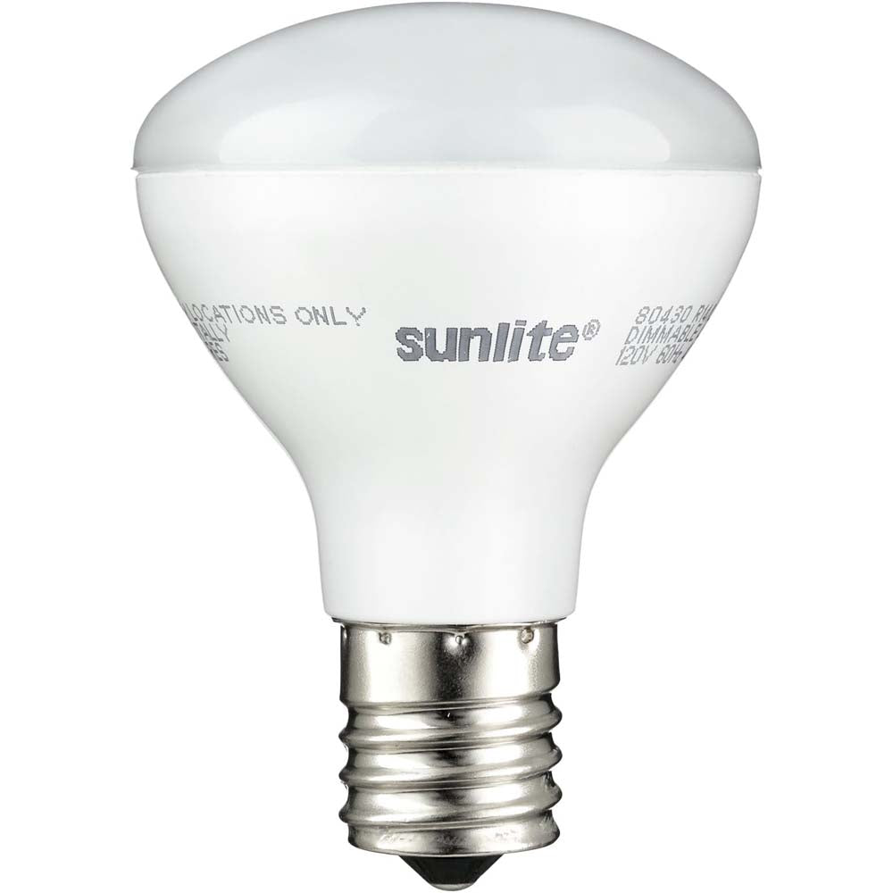 Sunlite 4w LED R14 Mini Reflector Floodlight E17 3000K Warm White Bulb ...