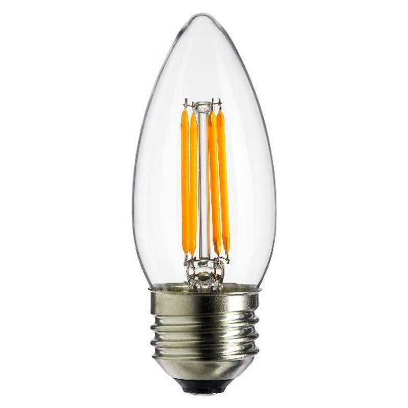 2Pk - SUNLITE Antique Filament LED 4 Watt 2700K E26 Base Chandelier Bulbs