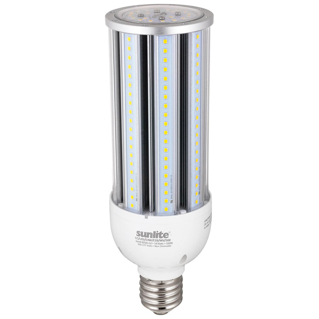 Sunlite 80583-SU 54 Watt Corn Lamp Mogul (E39) Base Super White 5000K