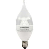 Sunlite 4.5w LED CA11 Clear Chandelier CFC E12 Base 2700K Bulb - 40W Equiv