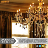 Sunlite 4.5w LED CA11 Clear Chandelier CFC E12 Base 2700K Bulb - 40W Equiv_1