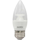 Sunlite 4.5w LED B11 Clear Chandelier 120v E26 Base 2700K Bulb - 40W Equiv