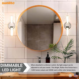 Sunlite 15w LED Crystal Shape Two Light Wall Sconce 3000K Dimmable - 60w equiv_3