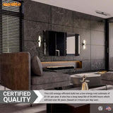 Sunlite 15w LED Crystal Shape Two Light Wall Sconce 3000K Dimmable - 60w equiv_4