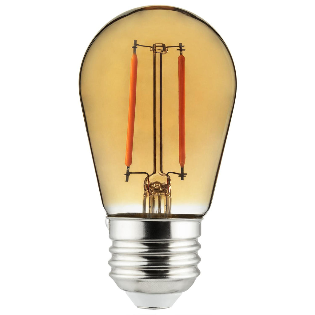 SUNLITE LED S14 Amber 2W 120V E26 Medium Base DImmable Bulb