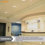 Sunlite 7-In 12w LED Round Mini Panel Fixture 3000K Dimmable 120v - 100w equiv_3