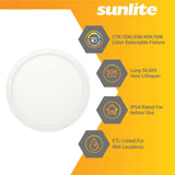 Sunlite 12-in 22w LED Round Mini Panel CCT Selectable Fixture - 150w equiv_1