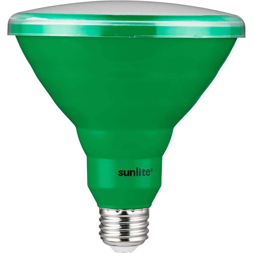 Sunlite 15w LED PAR38 Green Colored E26 Base Floodlight Bulb - 75W Equ ...