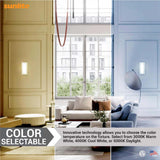 Sunlite 10-In 12w LED Wall Cylinder Sconce CCT Selectable Dimmable - 75w equiv_3