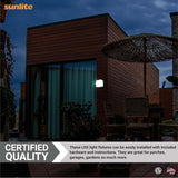 Sunlite 12w LED Square Modern Outdoor Light Fixture CCT Selectable - 60w equiv_4