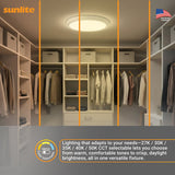Sunlite 11-in 21w Ceiling Flush Mount LED Fixture CCT Tunable 1640Lm 120v_4