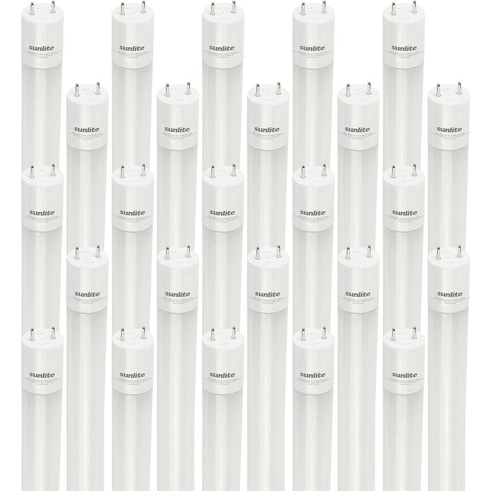 25Pk - Sunlite 11w LED T8 48-in G13 Bi-Pin Base 4000K Plug & Play Ligh ...