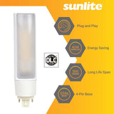 Sunlite 16w LED Plug & Play PL Horizontal Bulb G24q 4000K Ballast Dependent - BulbAmerica