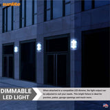 Sunlite 15w LED Half Cylinder Wall Sconce Fixture CCT Selectable - 75w equiv_3