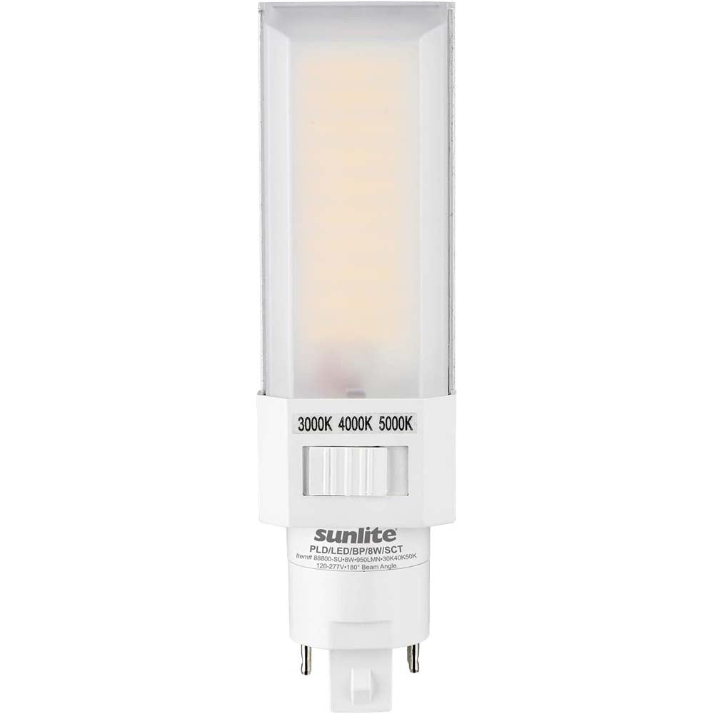 Sunlite 8w LED PLD Horizontal G24d 2 Pin CCT Tunable Ballast Bypass