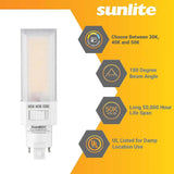 Sunlite 8w LED PLD Horizontal G24d 2 Pin CCT Tunable Ballast Bypass - BulbAmerica