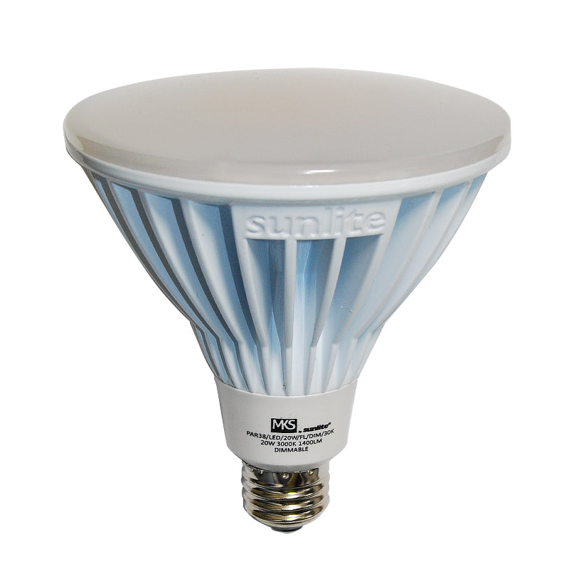 Sunlite 20w PAR38 Dimmable LED Warm White Wide Flood Light Bulb