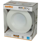 Sunlite 5-6 inch Round Retro-Fit 18W 120V LED Downlight Kit 3000K, White Finish_1