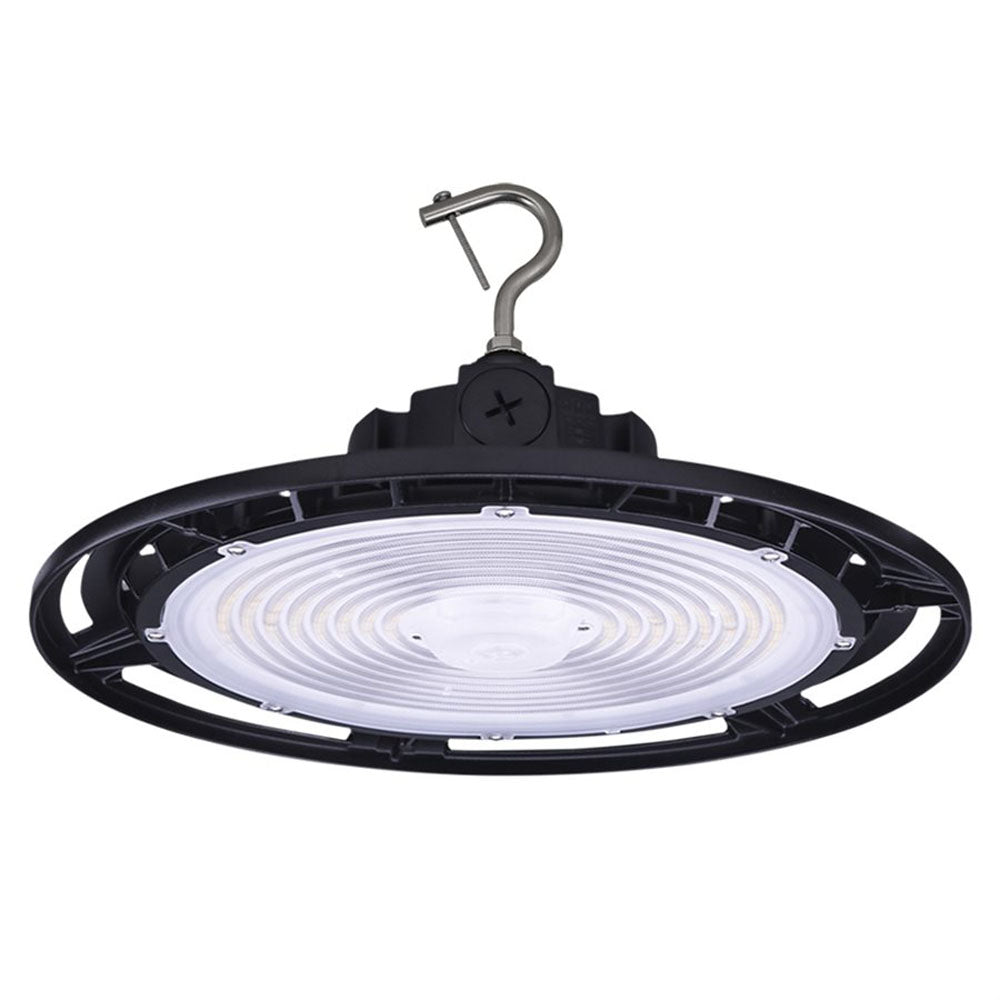 Sunlite UFO High Bay Dimmable Selectable CCT and Wattage With Black Finish