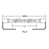 Ushio 1000w Quartz Infrared Heater QIH240-1000/S Halogen Lamp  QH1000T3/2CL/HT - BulbAmerica