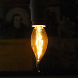 Antique 40W Vintage Candelabra Flame Tip Style Incandescent Light Bulb - BulbAmerica