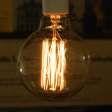 Globe G30 40w Antique Vintage Style 3.3in Diameter Squirrel Cage filament bulb - BulbAmerica