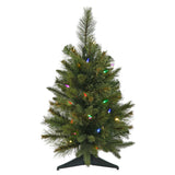 Vickerman 2Ft. Green 79 Tips Christmas Tree 30 Multi-color Mini LED