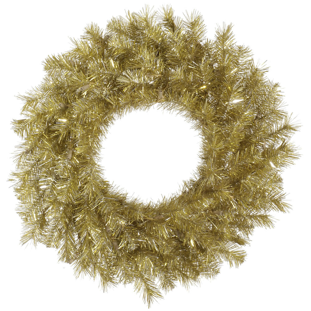 30" Gold/Silver Tinsel Wreath 180T