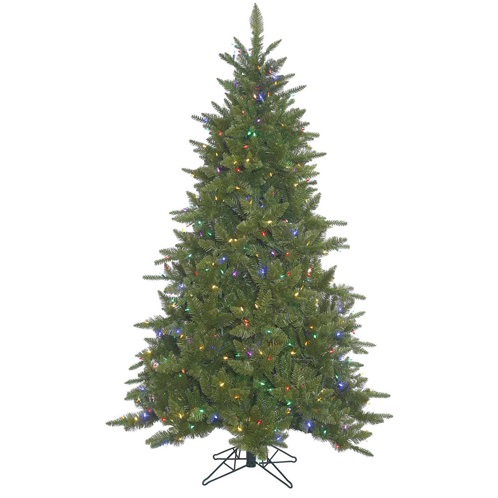 45Ft. Durango Spruce Christmas Tree 566 Green PVC Tips 300 Multi LED Lights
