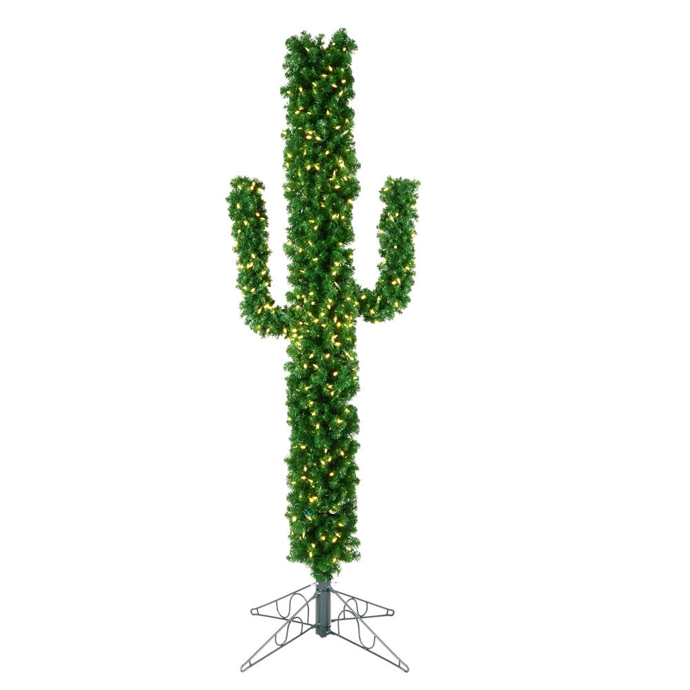 Vickerman 7.5ft. Cactus Pine Artificial Christmas Tree in LED Lights