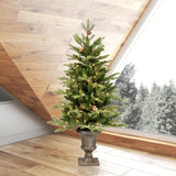 Vickerman 4ft. x 26in. Potted Kenly Pine Artificial Christmas Tree in LED Lights - BulbAmerica