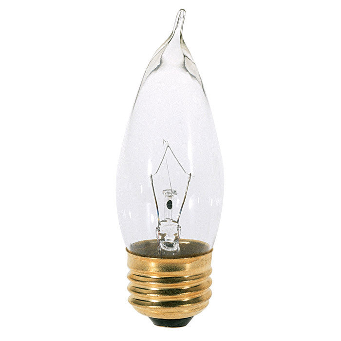 Satco A3664 25W 130V CA10 Clear E26 Base Incandescent light bulb