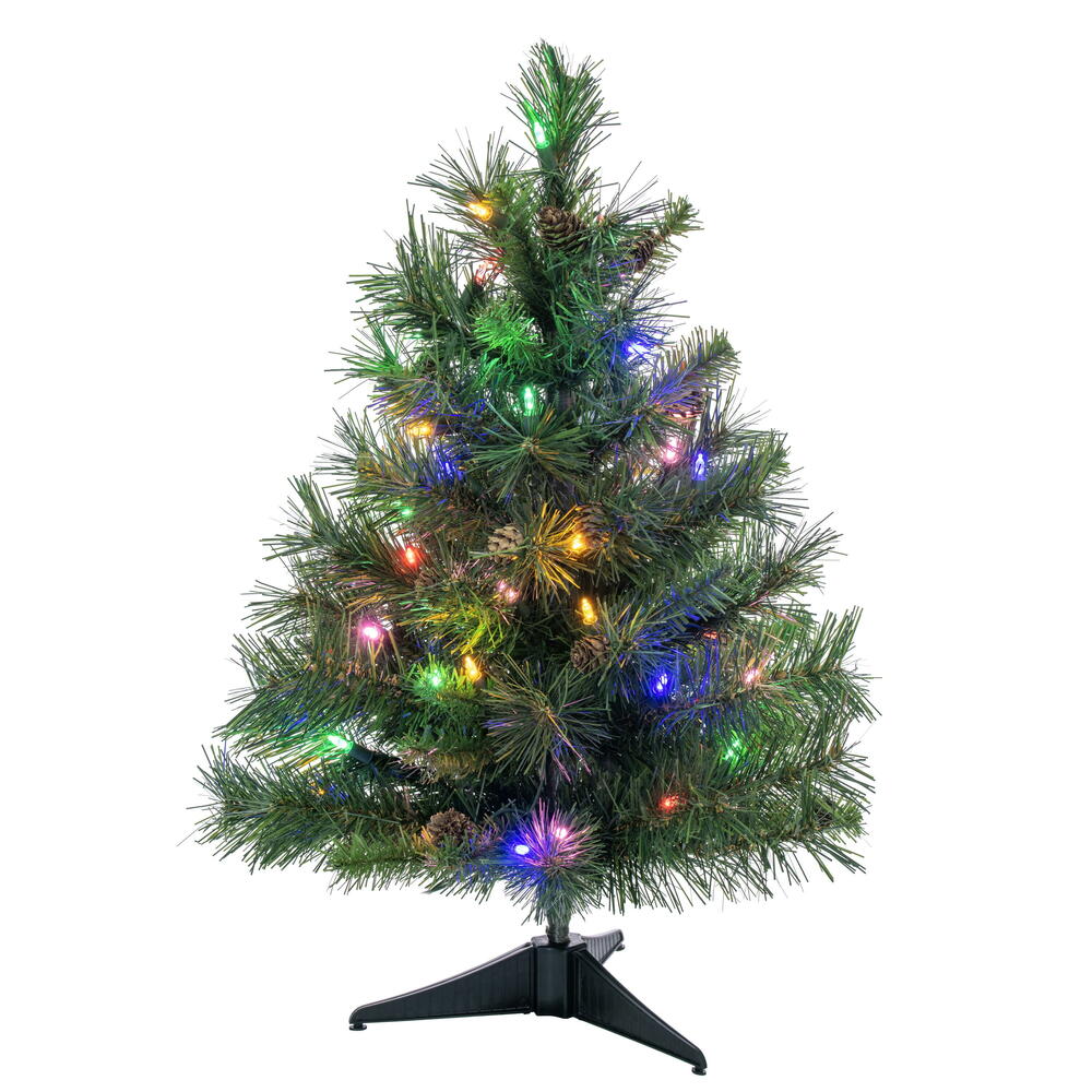 Vickerman 2ft. Cheyenne Pine Artificial Christmas Tree in LED Lights