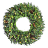 Vickerman 144in. Green 3750 Tips Wreath 900 Clear Dura-Lit Lights